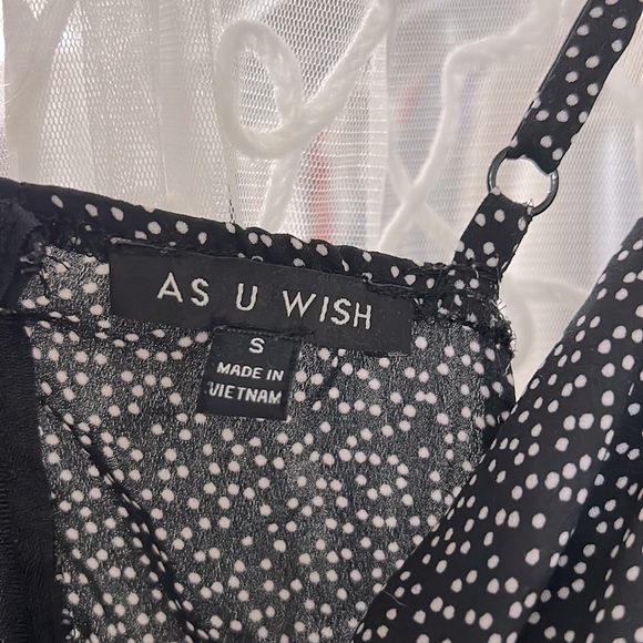 Black & White Polkadot Romper - Picture 3 of 3